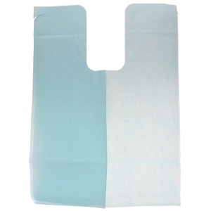 EveryDay Chainless Bibs with Ties, 18" x 25", Blue, 250/Pk, 917673