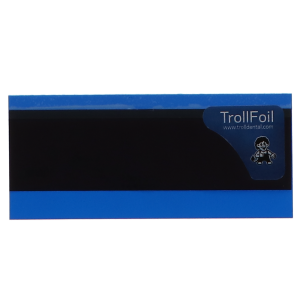 TrollFoil Pre-Mounted Double-Sided Articulating Foil, 8 microns, Blue, 500/Pk, 12000501