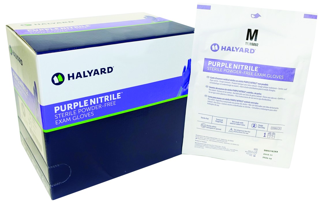 Sterile Nitrile - 10 Boxes Purple Gloves (25643) 50Pairs/Box - - Nitrile